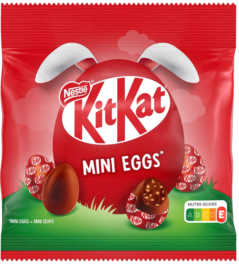 NESTLÉ Mini Eggs, kleine Eier aus Milchschokolade mit cremiger Füllung und knusprigen Stücken, 1 Packung (1 x 89 g)