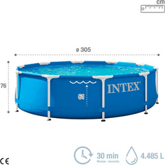 3 m x 76 cm Metallrahmenpool mit Filterpumpe, 4485 Liter, blau, 305 x 76 cm, 28202UK