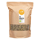 Teeverliebt - Ceai de plante alcalin 1000 g ceai vrac cu 49 de plante organice selectate, ceai alcalin pentru bunăstare cu păpădie, rădăcină de alant, salvie, urzică, scorțișoară, măr și multe altele.