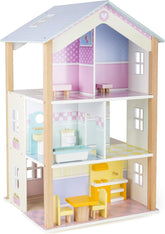 Small Foot 11192 Palat de păpuși din lemn rotativ, cu 3 etaje, inclusiv mobilier de jucărie, multicolor, 37 X 40 X 67 Cm Casute de papusi Naty Shop Titlu implicit