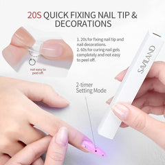 Saviland U V Lampe FĂŒr GelnĂ€gel: Mini U V Lampe FĂŒr NĂ€gelSchĂŒtzen Sie Die Haut Wiederaufladbar Klein LED Nagellack TrocknergerĂ€t FĂŒr Nagellack Aufbaugel Nail Tips Nagelkleber Geschenke FĂŒr Frauen