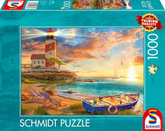 Schmidt Spiele 59765 Sonnenuntergang in der Leuchtturmbucht, 1000 Teile Puzzle, bunt Puzzle Naty Shop Standardtitel