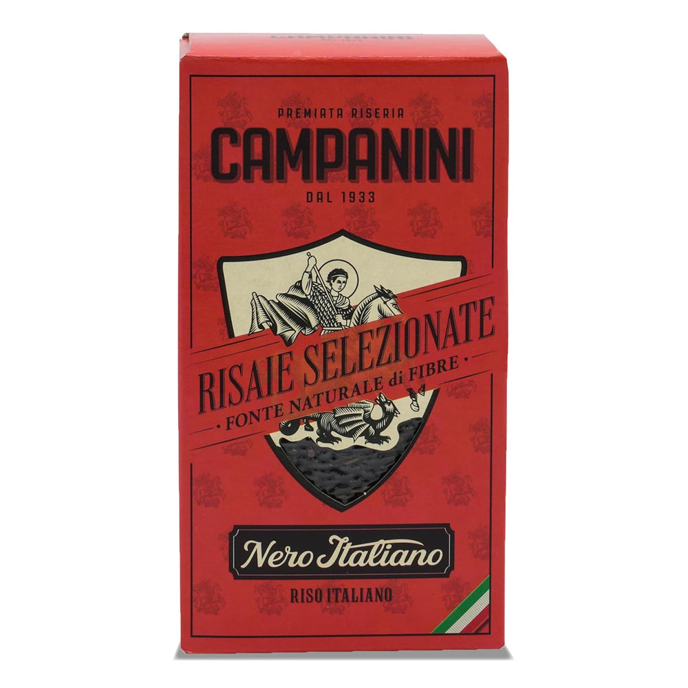 RISO NERO Schwarzer Reis RISERA CAMPANINI 500g aus Italien Orientalischer Reis