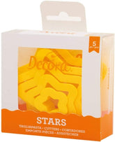 0255312 Set forme de biscuiți în formă de stea, 5 bucăți 2,2 3,9 5,6 8,19,9 Î 2,2 cm