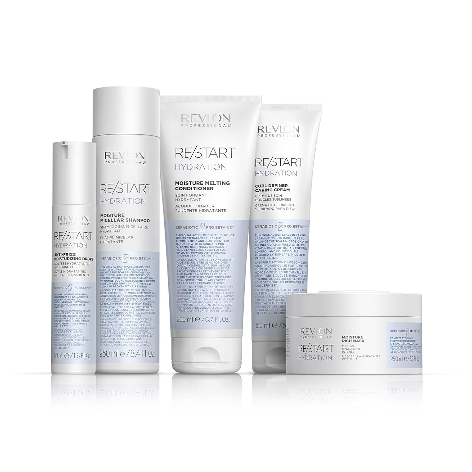 RE/START Hydration Moisture Rich Mask, 250 ml, mască de păr hidratantă pentru păr uscat, mască pentru îngrijire bogată și de lungă durată, tratament regenerant pentru păr împotriva încrețirii Masca de par Naty Shop