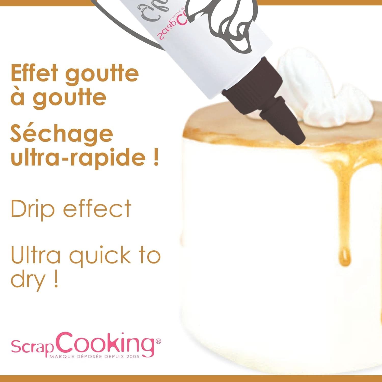 Scrapcooking, Glazura Drip Cake, 140 grame Glazuri si Decor Naty Shop