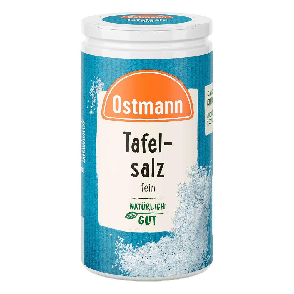 Ostmann Gewürze - Speisesalz | Feines Speisesalz zum Nachsalzen | Mit praktischem Streuaufsatz | Natürliche Inhaltsstoffe | 90 g in der Streudose