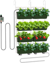 Hängende vertikale Wand Pflanze, vertikale Pflanzenwand Balkonbar Pflanzenwand Indoor mit Smart-Timer und Wasserpumpe Blumentopf Wand für Hof Garten Balkon Home Dekoration
