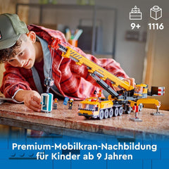 LEGO City Mobiler Baukran, Konstruktionsspielzeug für Jungen und Mädchen, kreatives Kindergeschenk, langer ausziehbarer Arm, 4 Bauarbeiter-Minifiguren für Rollenspiele, 60409 Bausets. Besuchen Sie den LEGO-Store