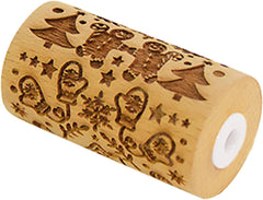 SCRAP COOKING - 5305 Mini Holz Roller "Lebkuchenmann" - Geprägte Prägung Prägung Abdrücke Dekoration Form für Kekse, Sand, Plätzchen