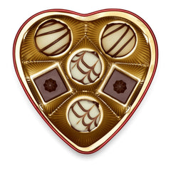 Lindt Schokolade von Herzen | 30 g | 6 Pralinen in Marc de Champagne, Coeur à l'Orange, knuspriger Milchschokolade, Orangen-Marzipan in einer wunderschönen herzförmigen Schachtel | Geschenk aus Schokolade | Schokoladengeschenk