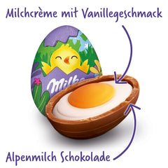 Milka Sweet Egg – Osterschokolade gefüllt mit Vanillecreme, Spiegelei-Optik – 124g