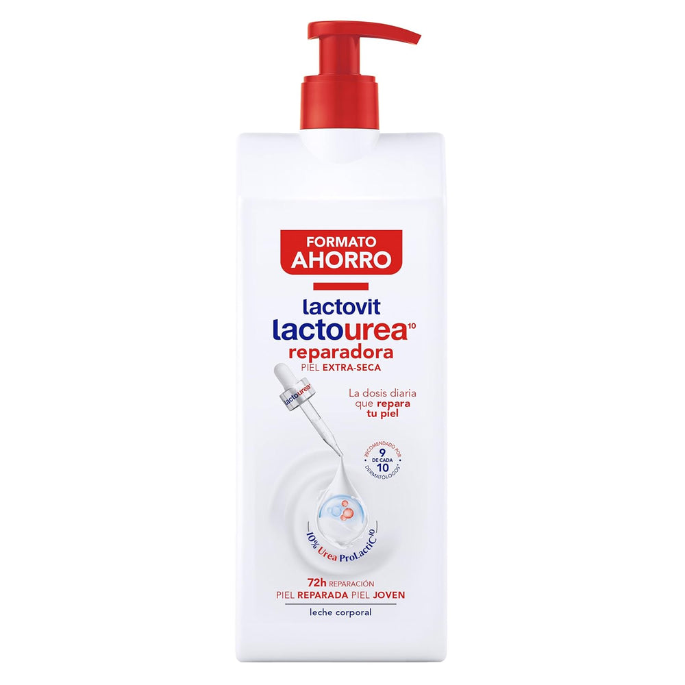Lactourea reparierende Körpermilch mit Protein Calcium, sofortige Absorption, 48 Stunden Ernährung und Reparatur, geeignet für trockene und extra trockene Haut, 800 ml
