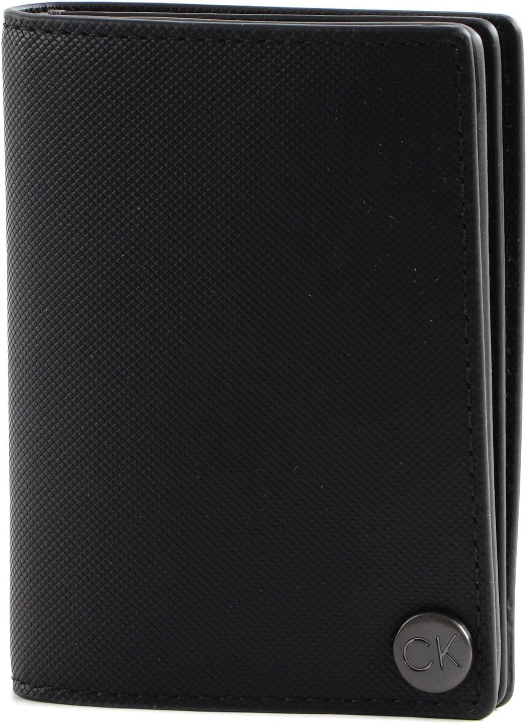 Calvin Klein CK CLEAN PQ COVERED CARDHOLDER Portofel pentru bărbați, negru (Ck Black), OS Portofel Barbati Naty Shop Titlu implicit