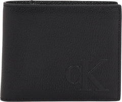 Calvin Klein Men's Sculpted Impression Billfod Cc Lv04g1022g Travel Accessories Bi-Fold Wallet Portofel Barbati Naty Shop Negru (Na Black) Os