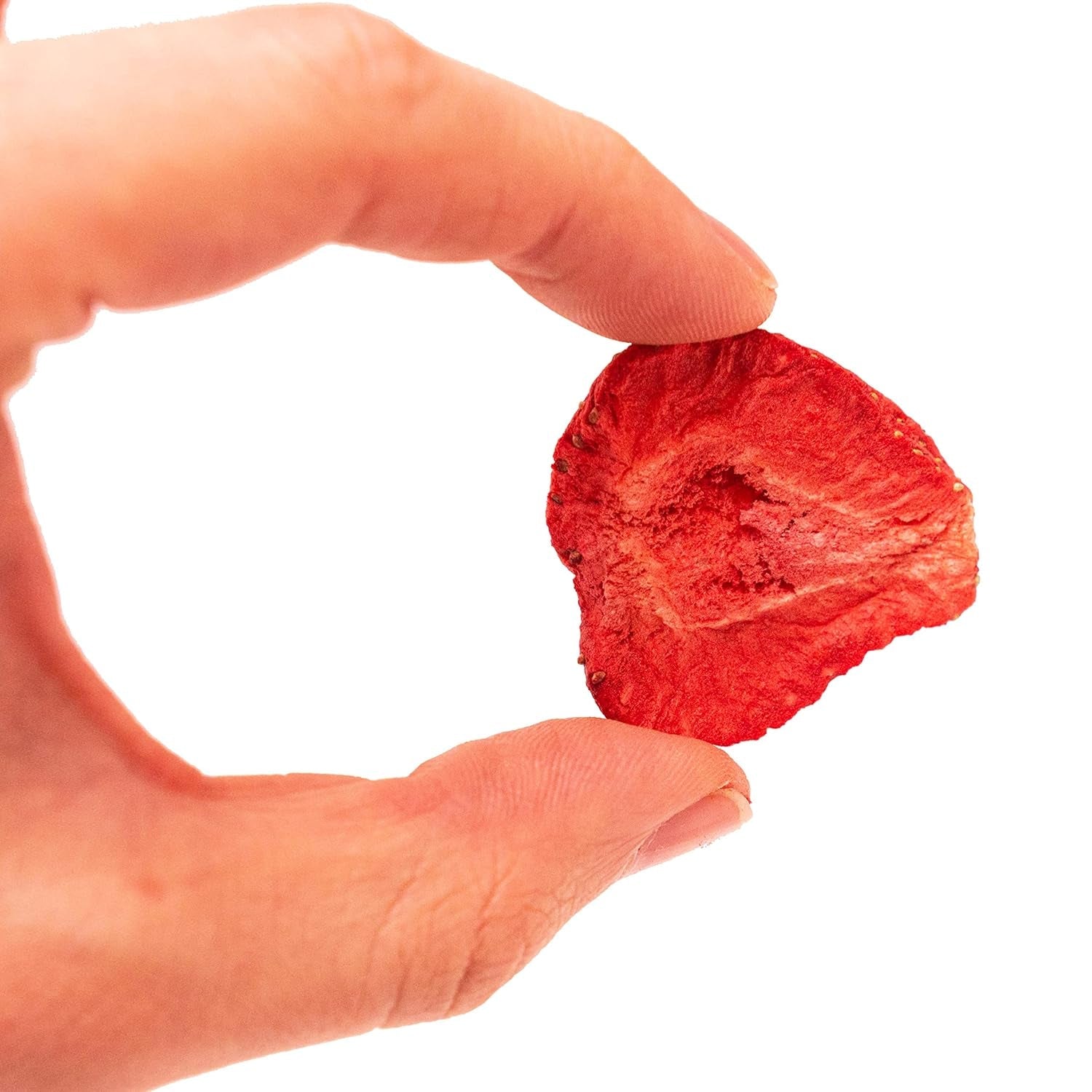 Căpșuni liofilizate, 100g fructe liofilizate în felii, neîndulcite, chipsuri cu căpșuni fructate, căpșuni uscate Produse deshidratate Naty Shop