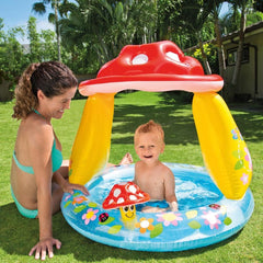 Intex 57114NP – Aufblasbarer Babypool, Pilz, Vinyl, Mehrfarbig, 102 x 89 cm
