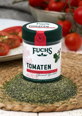 Fuchs Gewürze - Tomatengewürz - Gewürzsalz für Tomatenbrot, Frühstücksei oder Steak - natürliche Zutaten - 90 g in wiederverwendbarer, recyclebarer Dose