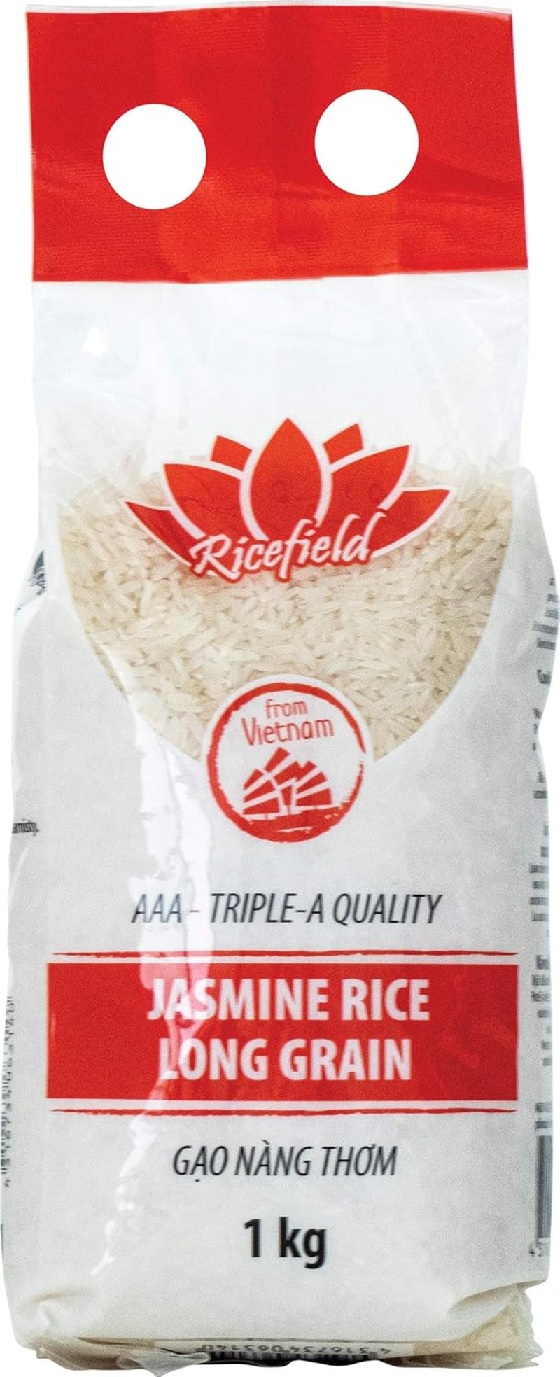 RICEFIELD Jasmine 100 % Reis, Langkorn, 1 kg