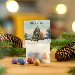 10 X Blumenmurmeln "Frohes Fest" | Kleines Geschenk & Nachhaltiges Mitgebsel Zu Weihnachten | Saatbomben FĂŒr Kollegen, GĂ€ste & Kinder | Kleinigkeit Zum Advent, Adventskalender-FĂŒllung Oder Nikolaus