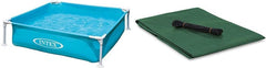 Blau 122 x 122 x 30 cm Mini-Kinderbecken und Plane Windhager 4 m Sandplane Sandplane mit Metallgeflecht und elastischer Kordel Klein 180 g/m² 1,4 x 1,4 m Grün 07046