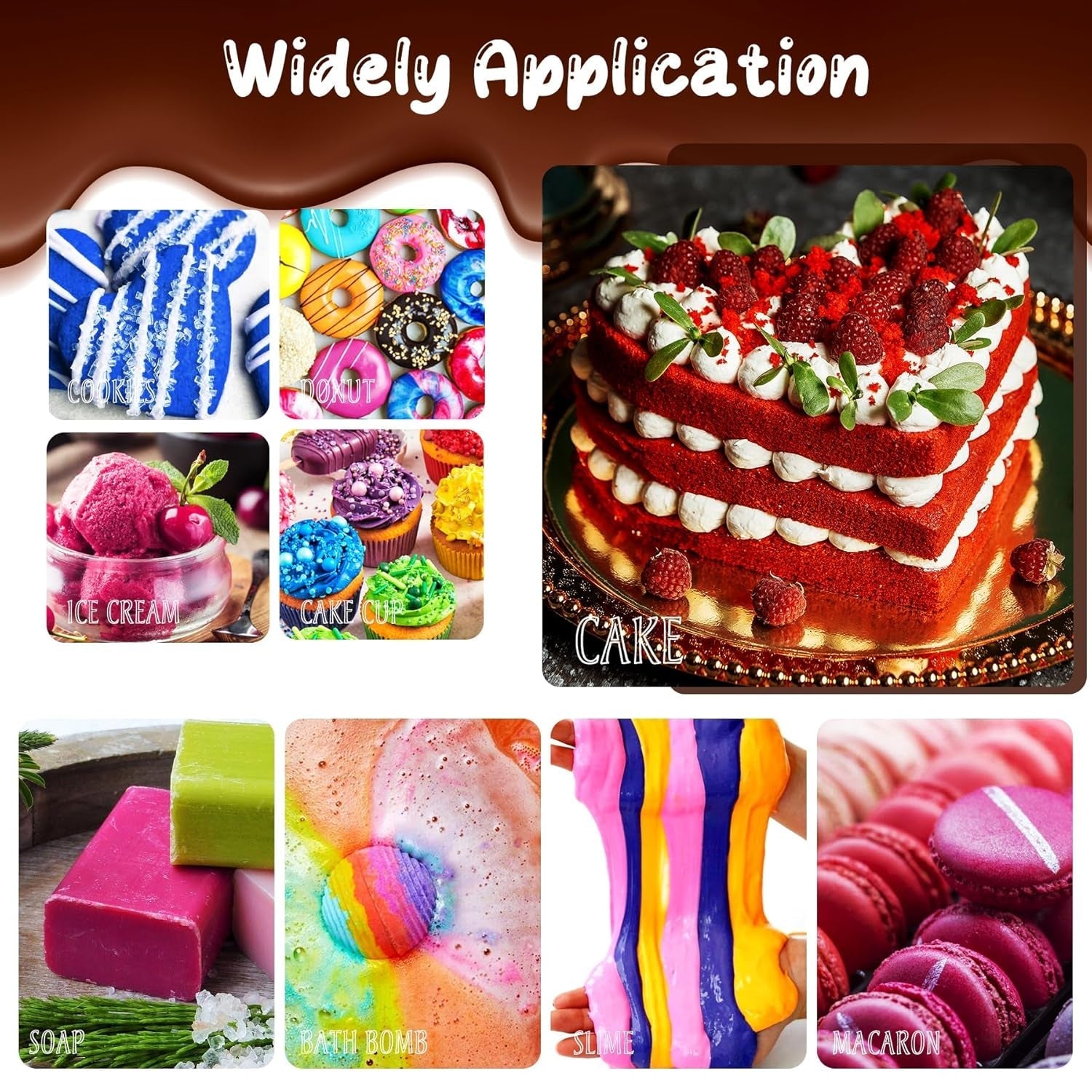 Colorant alimentar în gel - 22 de culori x 6G, colorant alimentar în gel foarte concentrat pentru prăjituri, copt, ouă de Paște, băuturi - Colorant alimentar fără zahăr pentru fondant, glazură, slime, decorarea torturilor