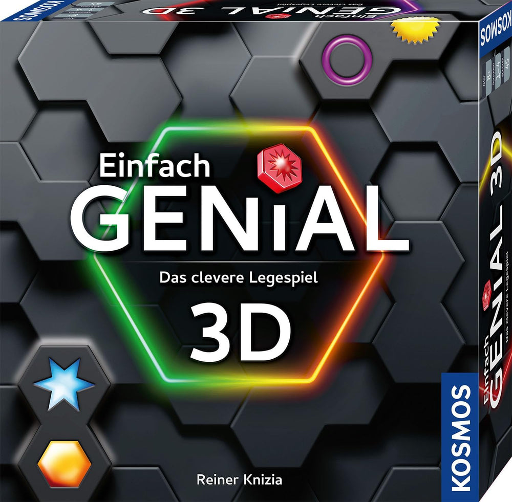 KOSMOS 684006 Pur și simplu ingenios 3D, cu cărămizi 3D de înaltă calitate. Descoperă noi posibilități, joc de societate pentru întreaga familie de la 10 ani în sus, cadou, joc de familie pentru 1-4 jucători, joc de petrecere