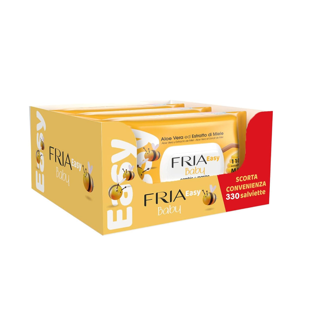 Einfache Baby-Feuchttücher mit Aloe Vera und Honigextrakt-Hautfeuchtigkeitscreme, dermatologisch getestet, Packung mit 330 Tüchern