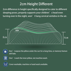 Pernă pentru copii din spumă de memorie 3-12 ani Pernă pentru copii Pernă ortopedică Cu spumă de memorie Pernă din spumă de memorie Cu față de pernă din bumbac 100% detașabilă (3-12 ani) Perne ortopedice cervicale Naty Shop