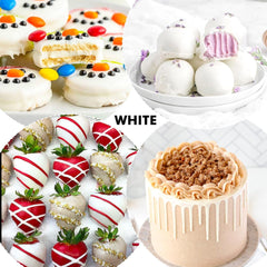 Colorant alimentar liposolubil - colorant alimentar pe bază de ulei pentru ciocolată, cremă de unt, bomboane, glazură - colorant alimentar concentrat pe bază de ulei pentru copt, gătit, fondant (alb, 88 ml)