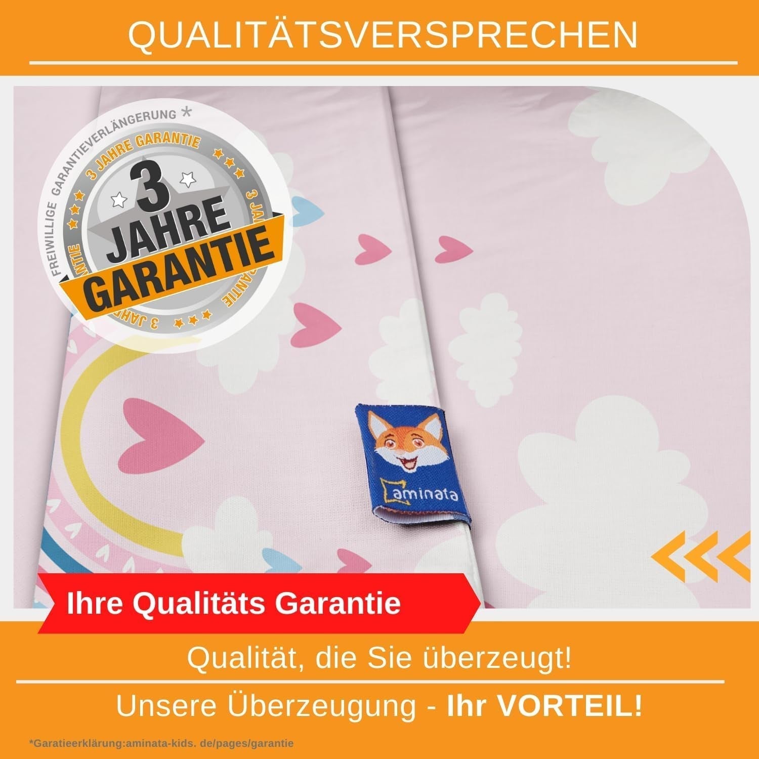 Aminata Kids lenjerie de pat pentru copii, curcubeu, reversibila Lenjerie de pat - copii Naty Shop