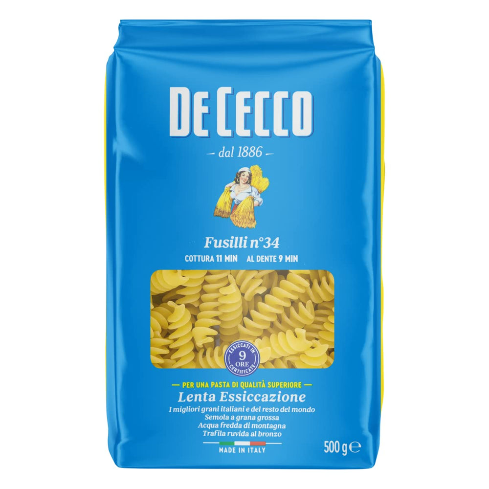 Fusilli 34, Grano duro Grießnudeln, 500 g