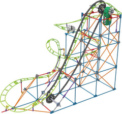 K'NEX 51438 Typhoon Frenzy Achterbahn, 2-in-1-Modell, farbenfrohes Bauset für Jungen und Mädchen, 19-Fuß-Spielzeug, 640-teiliges Kinderbauset für Kinder ab 9 Jahren