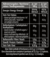 frankonia CHOCOLAT POWER MOTION ohne Zuckerzusatz – Knusprige weiße Schokolade mit hohem Protein- und niedrigem Kohlenhydratanteil, 90 g