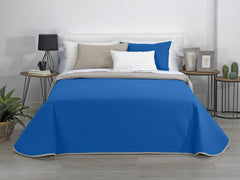 Estoralis | AVA | Wende-Boutique-Steppdecke | Für alle Jahreszeiten | Farbe - grau/blau | Für Bett 80/90 cm. Bett. (180 x 270 cm. Ancho X Alto) | Steppdecke Quilts und Quilts Naty Shop Standardtitel