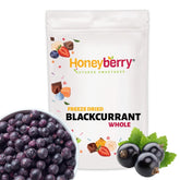 Coacăze negre liofilizate 250g - Fructe liofilizate - Fructe uscate liofilizate - Coacăze negre uscate pentru coacere, muesli, decorarea prăjiturilor, deserturi Produse deshidratate Naty Shop 250G