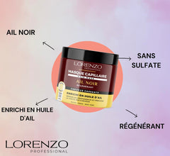 Mască de păr cu usturoi negru (păr fragil) 500 ml Masca de par Naty Shop