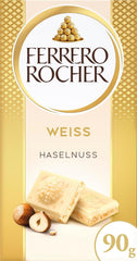Ferrero Rocher Riegel – Weiße Schokolade mit Haselnuss – Valentinstagsgeschenk für Sie und Ihn – 1 Schokoriegel x 90 g
