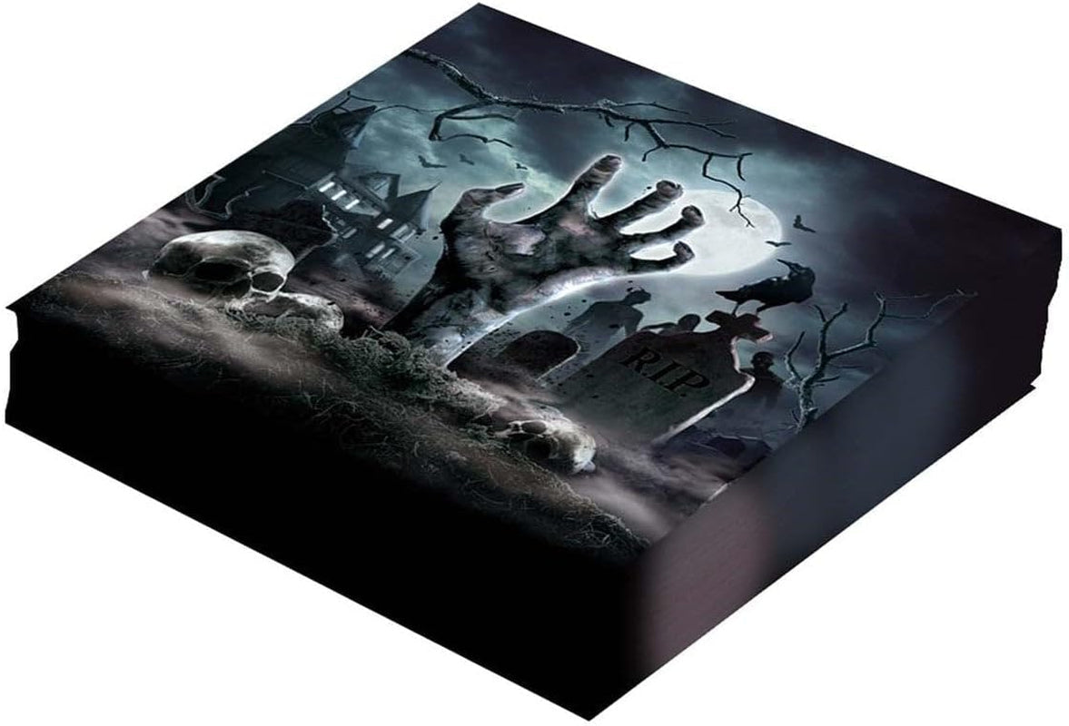 | 20 Șervețele Happy New Year (16X16 Cm) - Decorațiuni de masă pentru petreceri de Revelion - Ideal pentru evenimente și sărbători - Negru și auriu