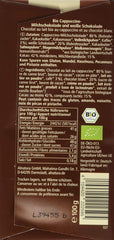 Bio-Schokolade gefüllt mit Cappuccino, 100g