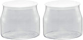 Borcan de schimb Rommelsbacher JG 1 pentru preparatorul de iaurt și cremă de brânză JG 80-1,2 litri, cu capac (pachet de 2) Cutii depozitare alimente Naty Shop Transparent/alb 1 bucată (pachet de 2)