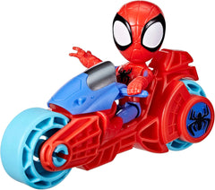 SPIDEY and HIS AMAZING FRIENDS Marvel Spidey figura cu motocicleta, jucărie pentru băieți și fete cu vârsta de 3 ani și peste Action figures Naty Shop