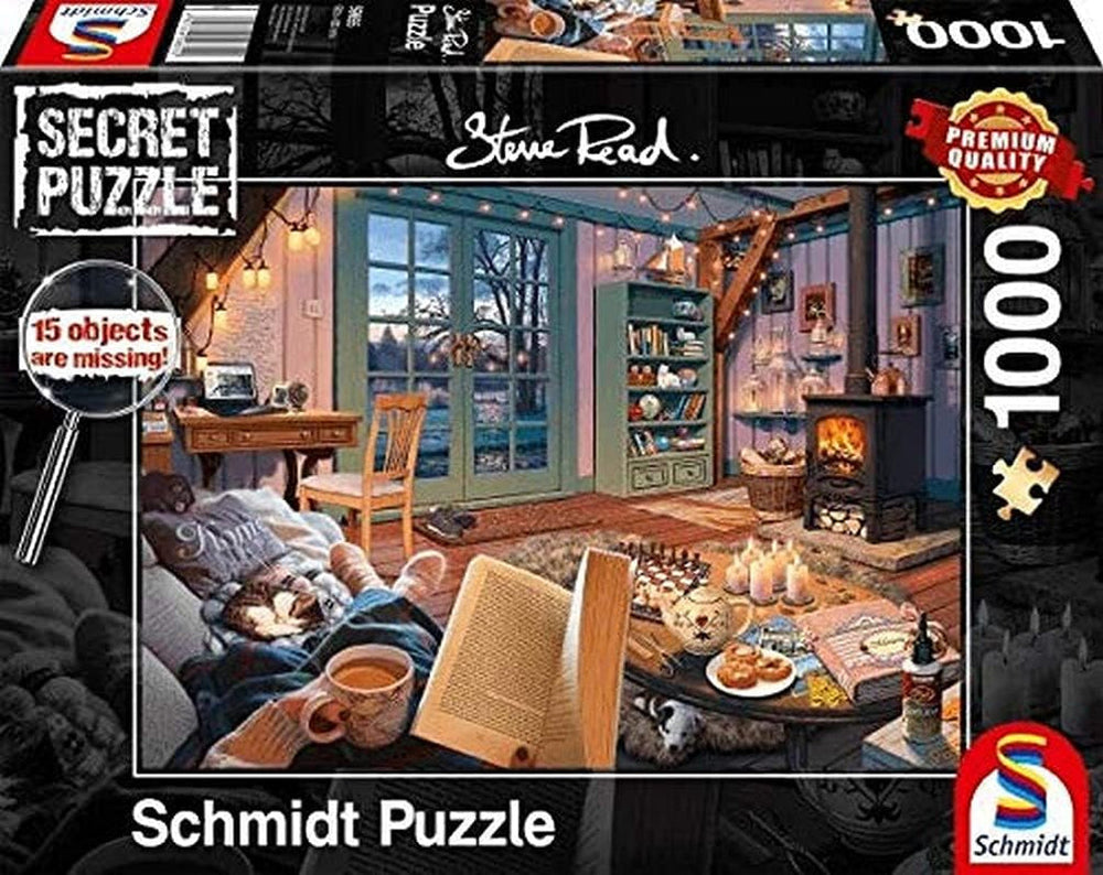 Schmidt Spiele 59655 Im Ferienhaus, 1000 Teile Geheimrätsel, Puzzle Naty Shop, Standardtitel