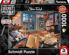 Schmidt Spiele 59655 Im Ferienhaus, 1000 Teile Geheimrätsel, Puzzle Naty Shop, Standardtitel