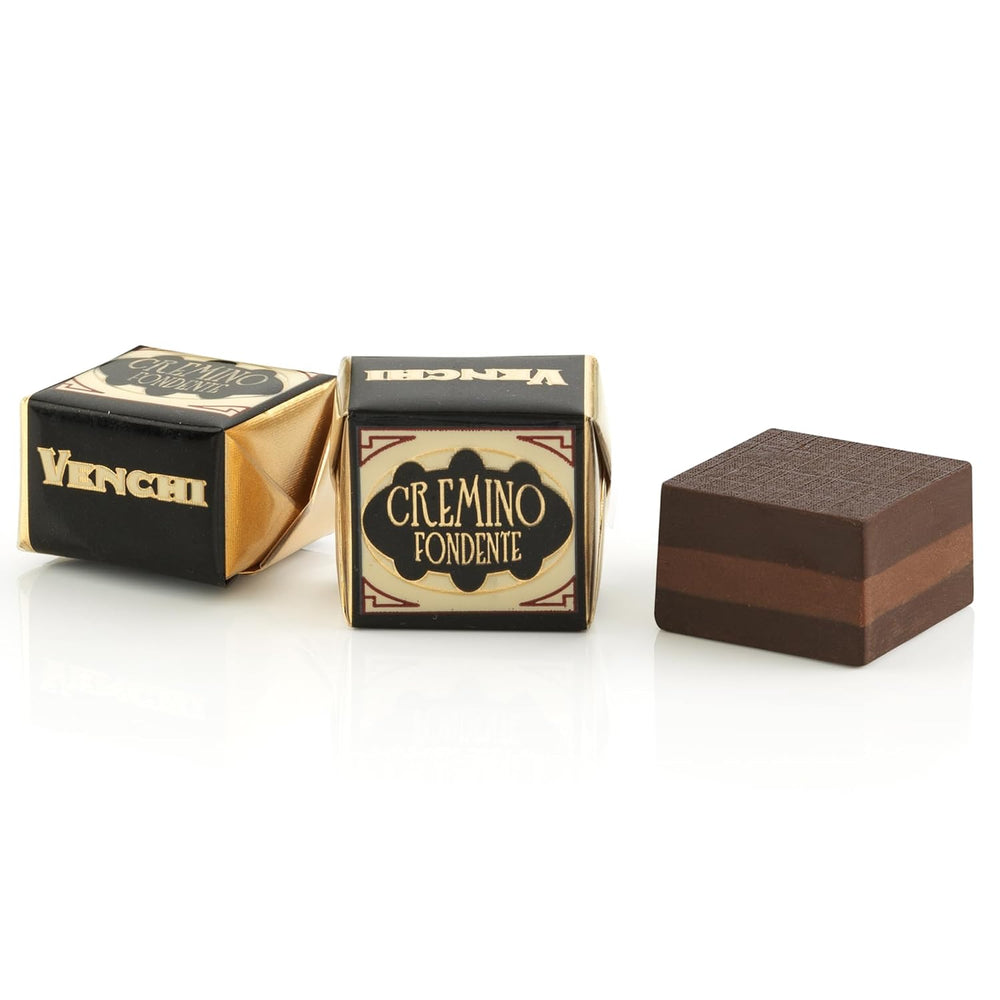 Venchi - Cremino Extra Black Chocolate - Dunkle Schokolade mit Mandelpaste und „Piemonteser Waldhaselnüssen g.g.A.“, 1 kg, glutenfrei, ohne Farbstoffe und ohne Konservierungsstoffe