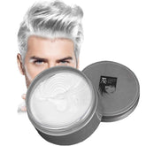 Vopsea de păr temporară Vopsea de păr nepermanentă Vopsea de păr DIY Ceară noroi Lavabilă Crema de vopsit păr colorat pentru petrecere Cosplay Halloween (alb) Vopsea pentru par Naty Shop Alb