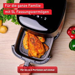 Tefal Easy Fry Max EY2458, 5 Liter, Heißluftfritteuse, 10 automatische Kochprogramme, digitaler Touchscreen Haushaltsgeräte Naty Shop