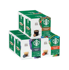 STARBUCKS Probierset, Espresso-Varianten by Nescafé Dolce Gusto Kaffeekapseln 6 x 12 (72 Kapseln) - Exklusiv bei Amazon
