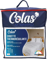COLAS NORMAND Thermoregulierende Steppdecke, Cool In, Temperiert, 140 x 200 cm, Schweiß, optimale Belüftung, 100 % Perkal, Fresh Feel, Französisch, 53130255, Weiß Naty Shop Steppdecken und Steppdecken Weiß 140 x 200 cm