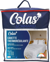 COLAS NORMAND Thermoregulierende Steppdecke, Cool In, Temperiert, 140 x 200 cm, Schweiß, optimale Belüftung, 100 % Perkal, Fresh Feel, Französisch, 53130255, Weiß Naty Shop Steppdecken und Steppdecken Weiß 140 x 200 cm